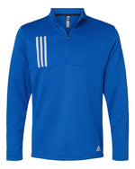 3-Stripes Double Knit Quarter-Zip Men’s Pullover - Adidas A482
