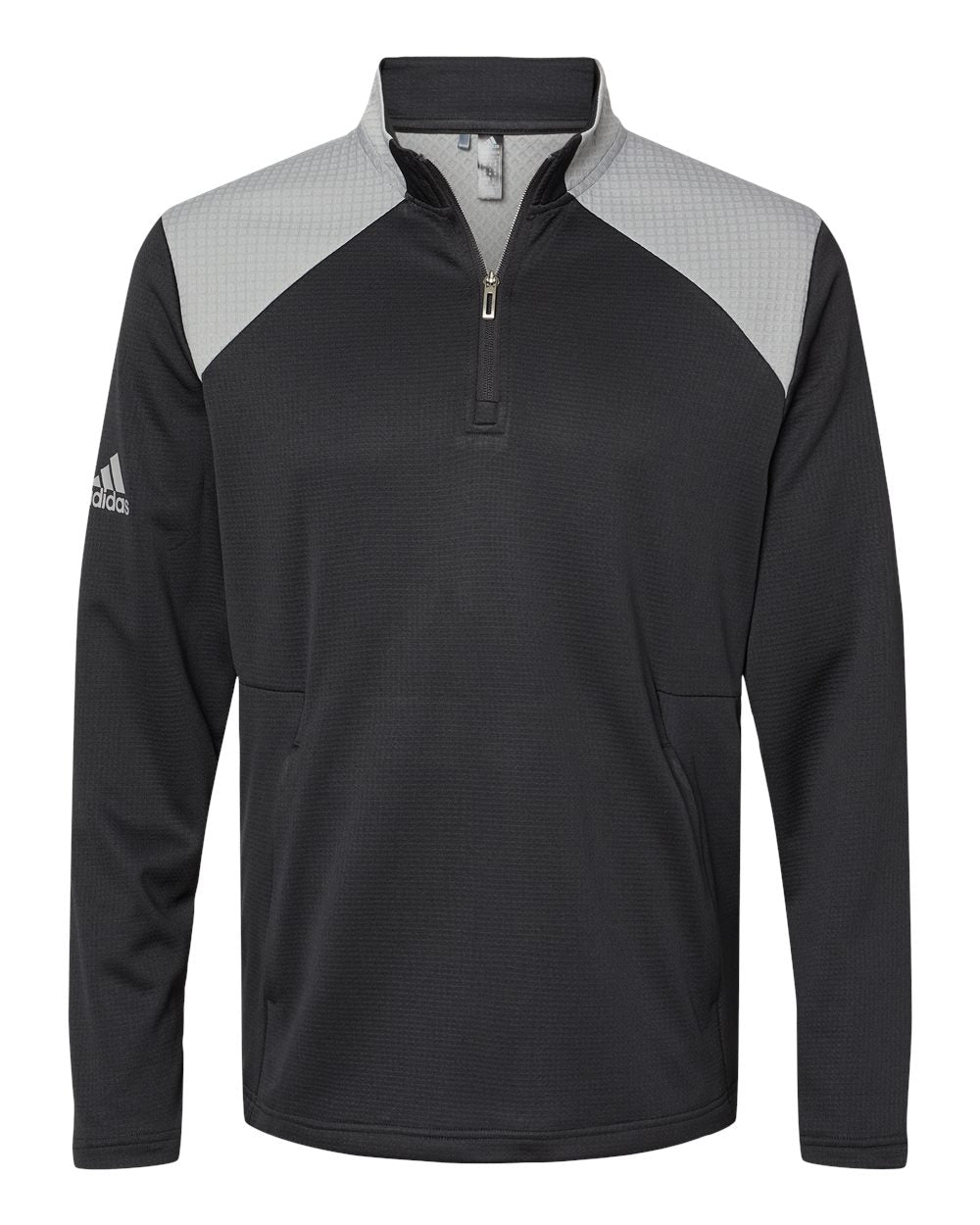 Textured Mixed Media Quarter-Zip Men’s Pullover - Adidas A532