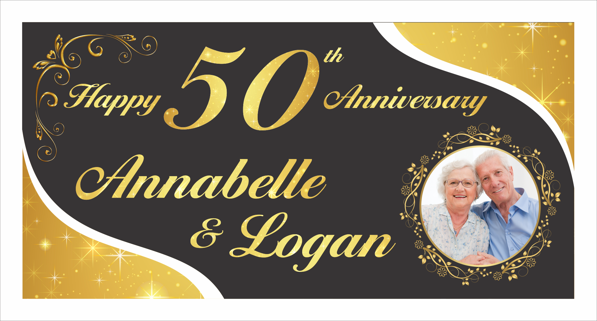 Anniversary Banner - Annabelle & Logan (with Photo)