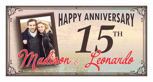 Anniversary Banner - Madison & Leonardo (with Photo)