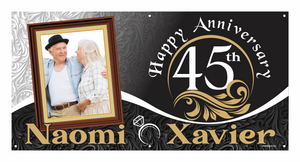 Anniversary Banner - Naomi & Xavier (with Photo)