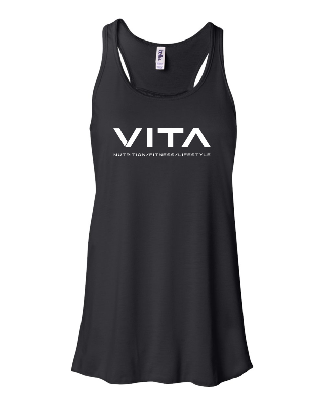 VITA - B8800 Bella + Canvas Ladies Flowy Racerback Tank Black