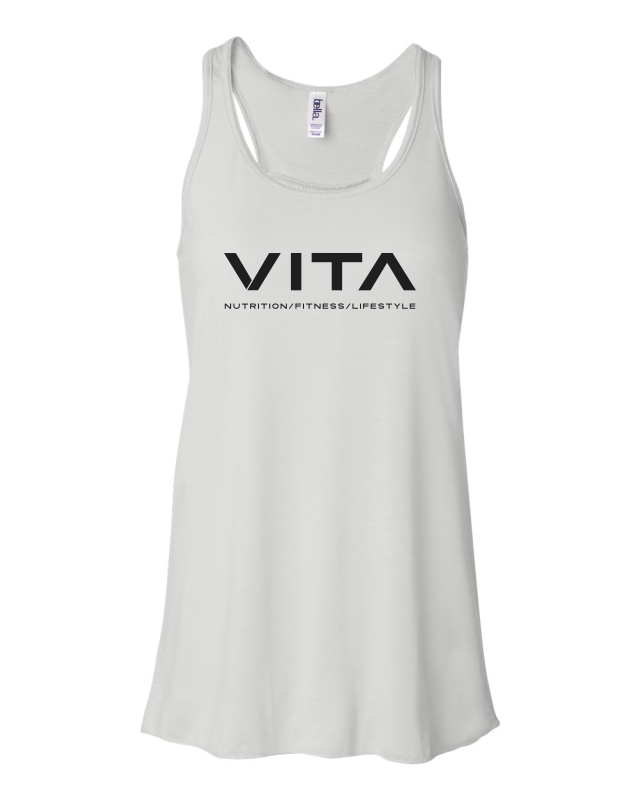 VITA - B8800 Bella + Canvas Ladies Flowy Racerback Tank White