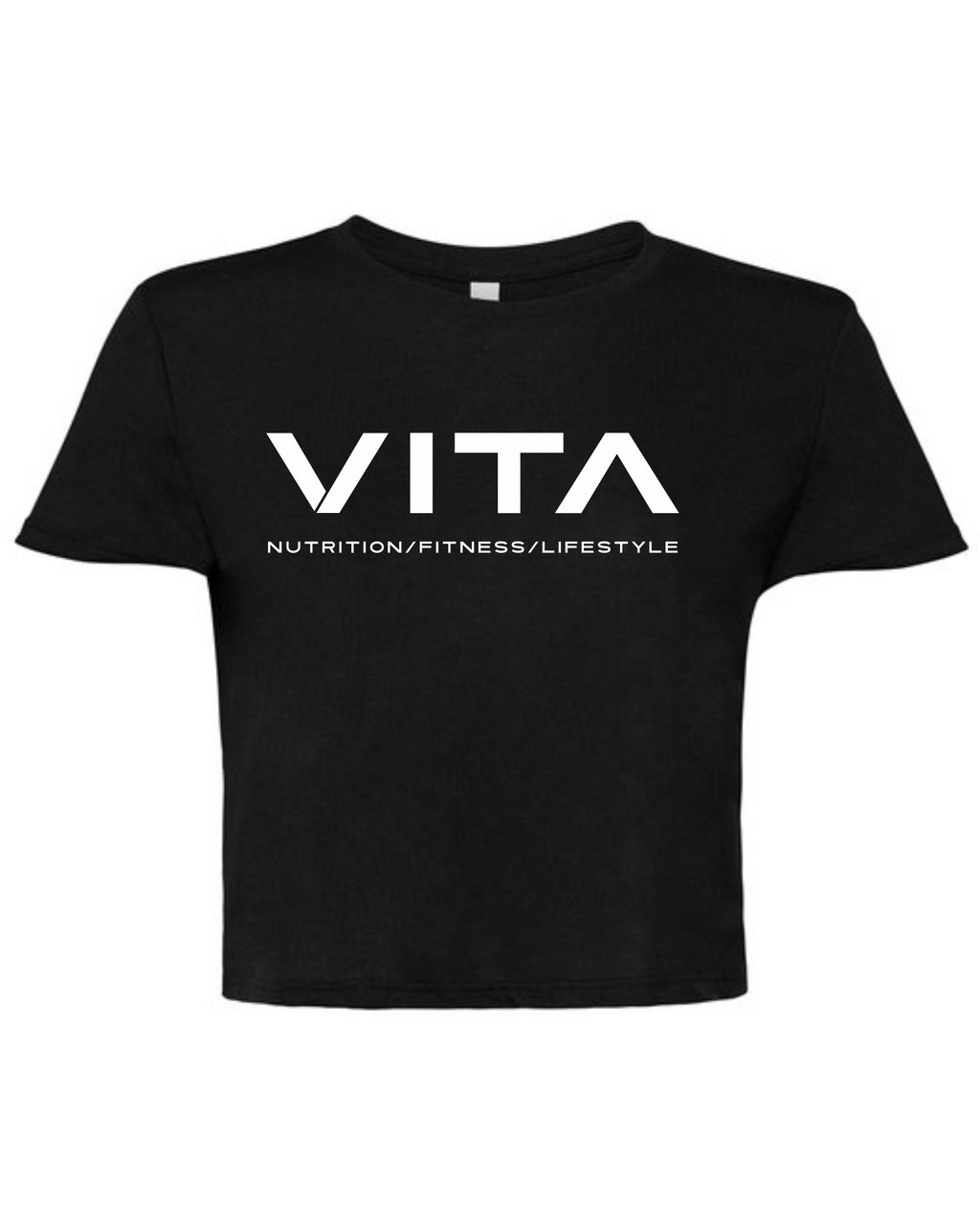 VITA - Black Cropped T-Shirt