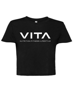 VITA -  Black Cropped T-Shirt