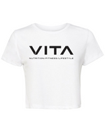 VITA - Black Cropped T-Shirt - White