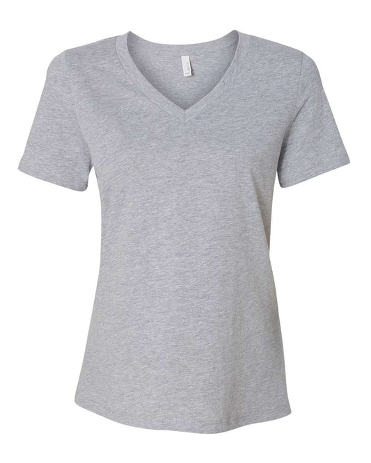 Relaxed Heather Ladies CVC V-Neck Tee - BELLA + CANVAS 6405CVC