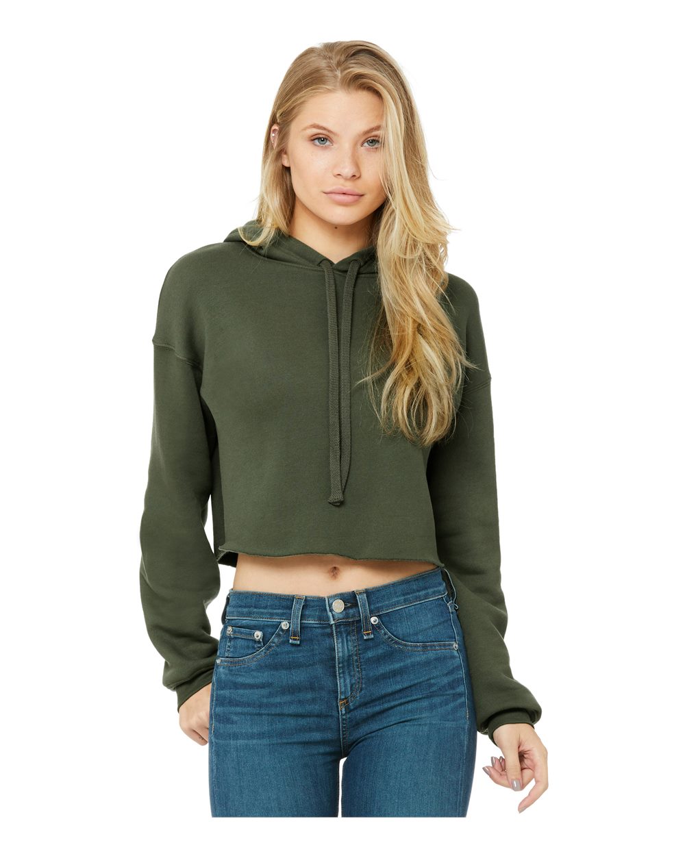 Crop Fleece Ladies Hoodie - BELLA + CANVAS 7502