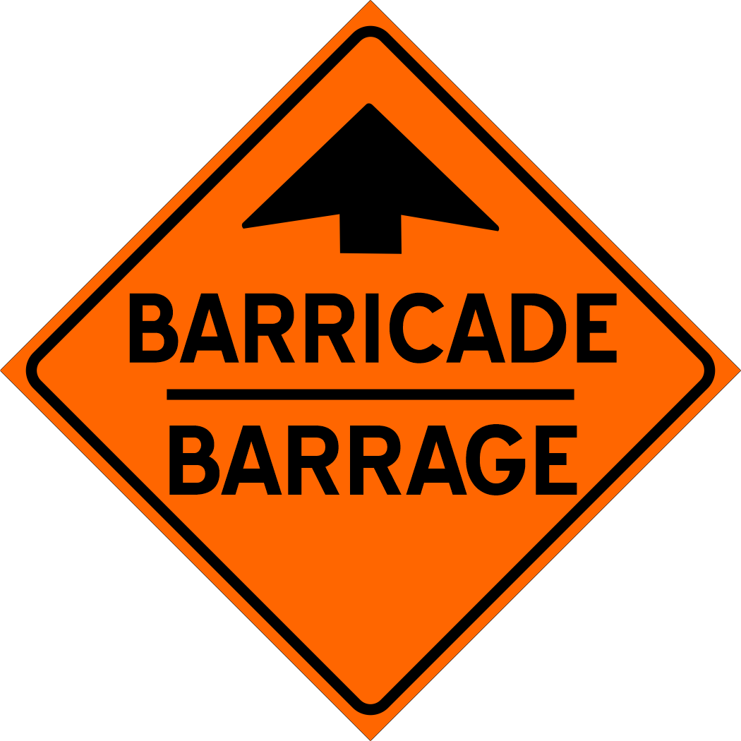 Barricade Ahead Sign MUTCDC TC-170