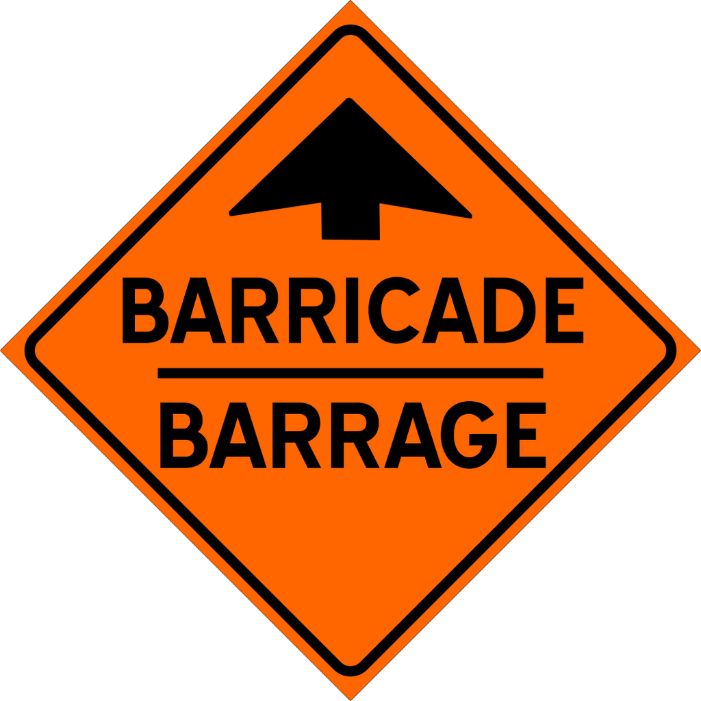 Barricade Ahead Sign MUTCDC TC-170