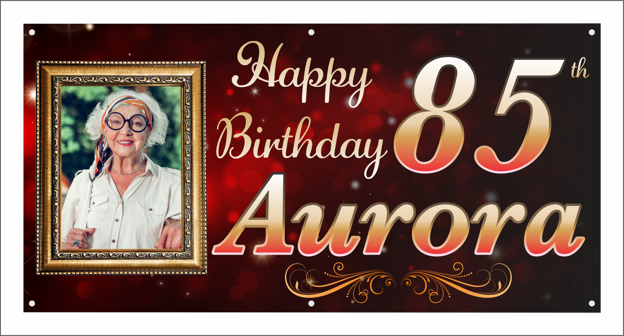 Birthday Banner - Aurora (with Photo)