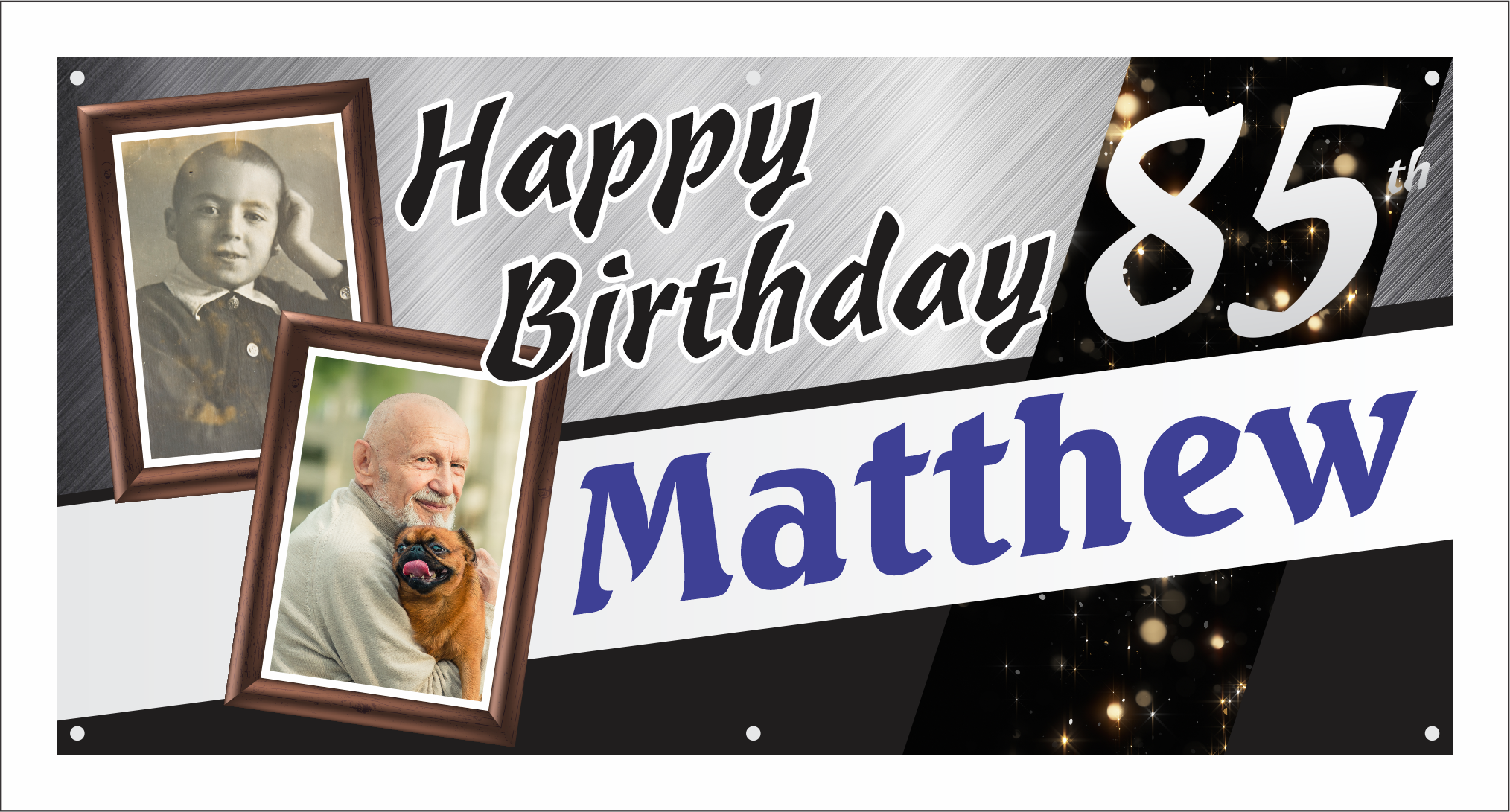 Birthday Banner - Matthew (with 2 Photos)