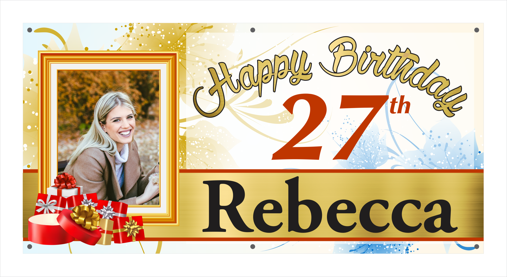 Birthday Banner - Rebecca (with Photo)