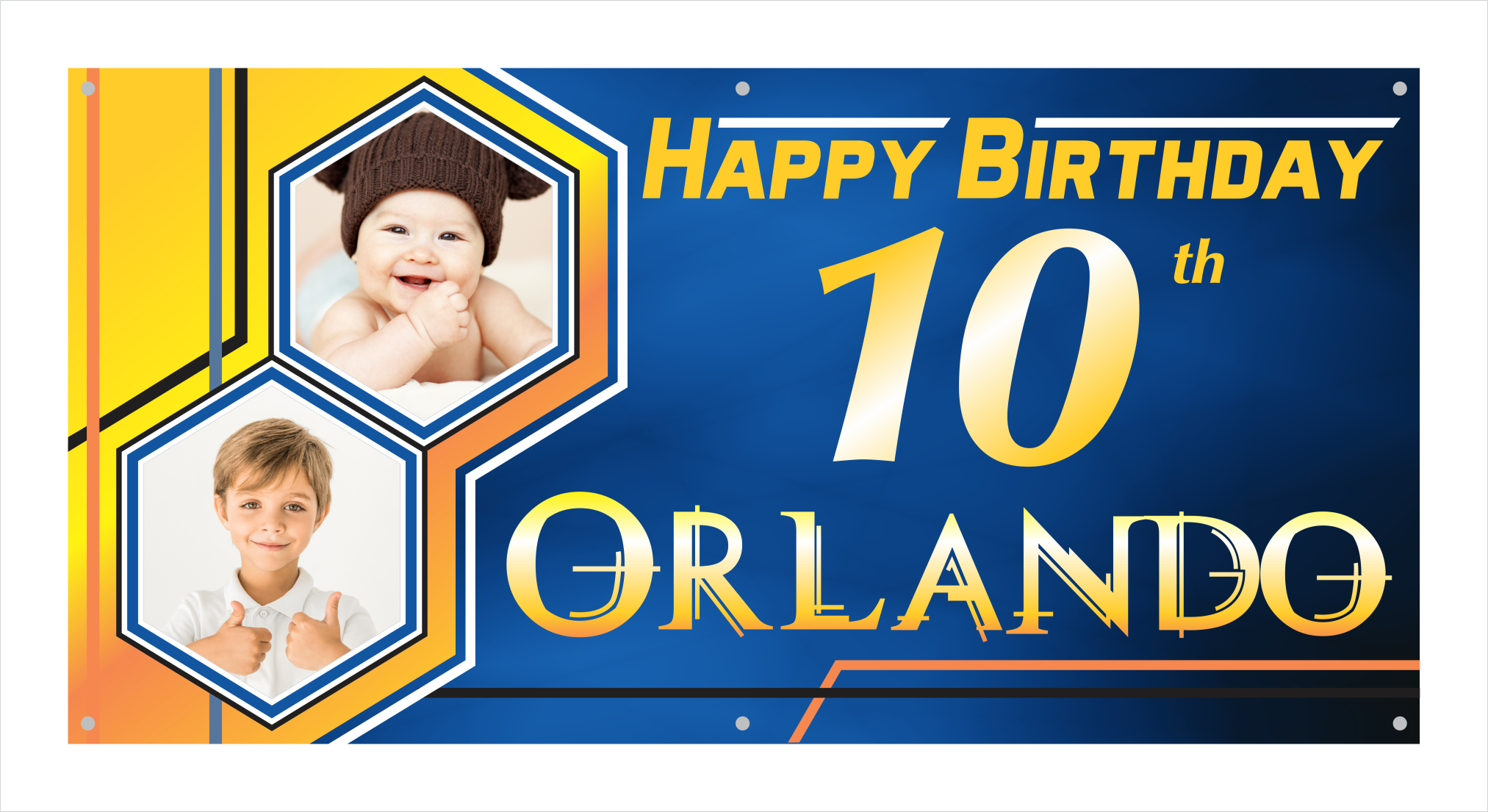 Birthday Banner - Orlando (with 2 Photos)