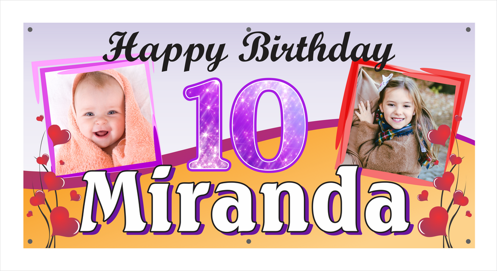 Birthday Banner - Miranda (with 2 Photos)
