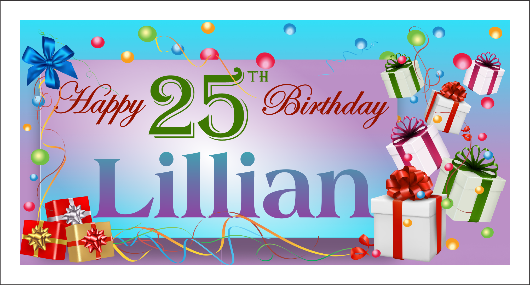 Birthday Banner - Lillian