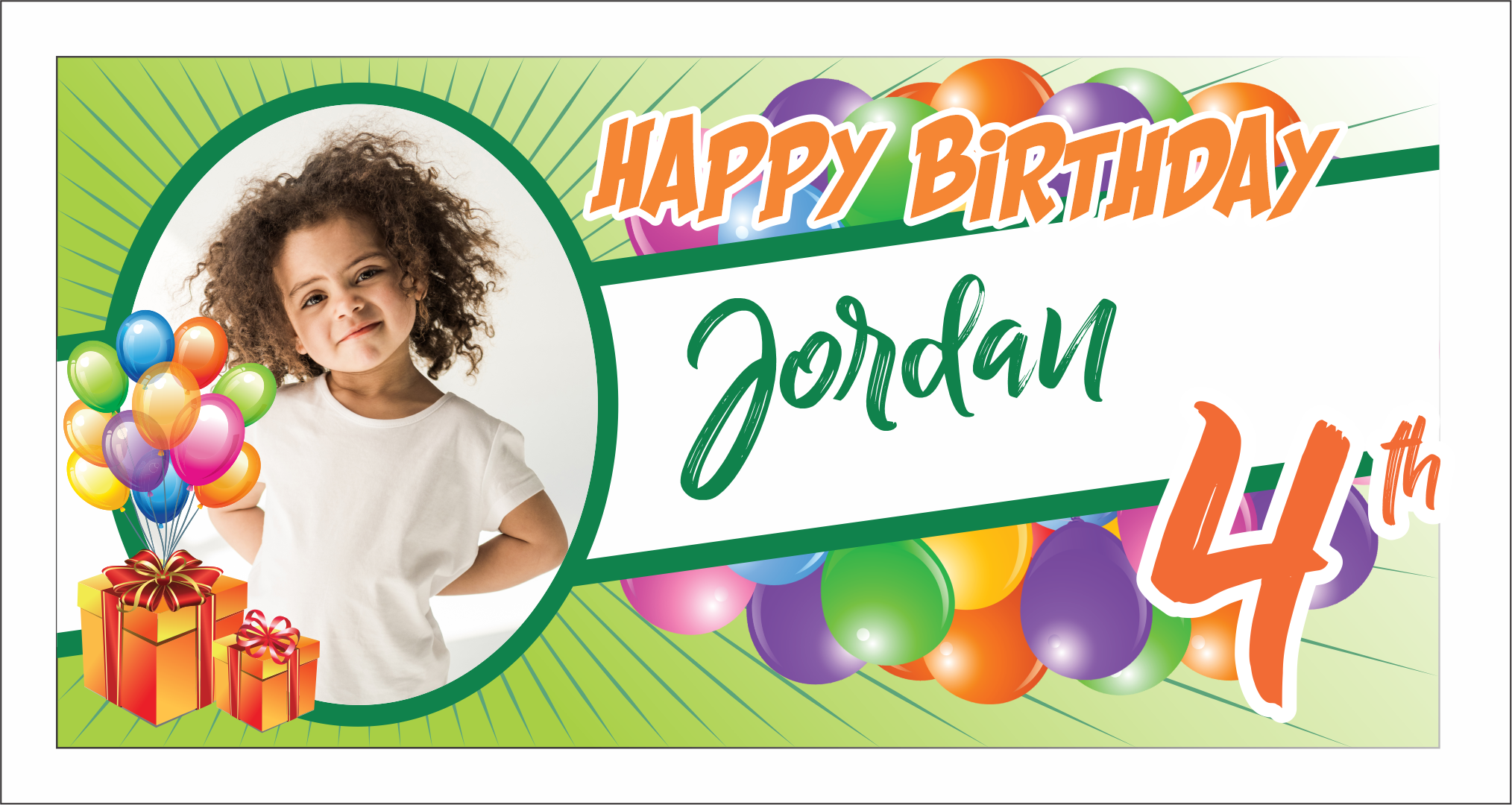 Birthday Banner - Jordan (with Photo)
