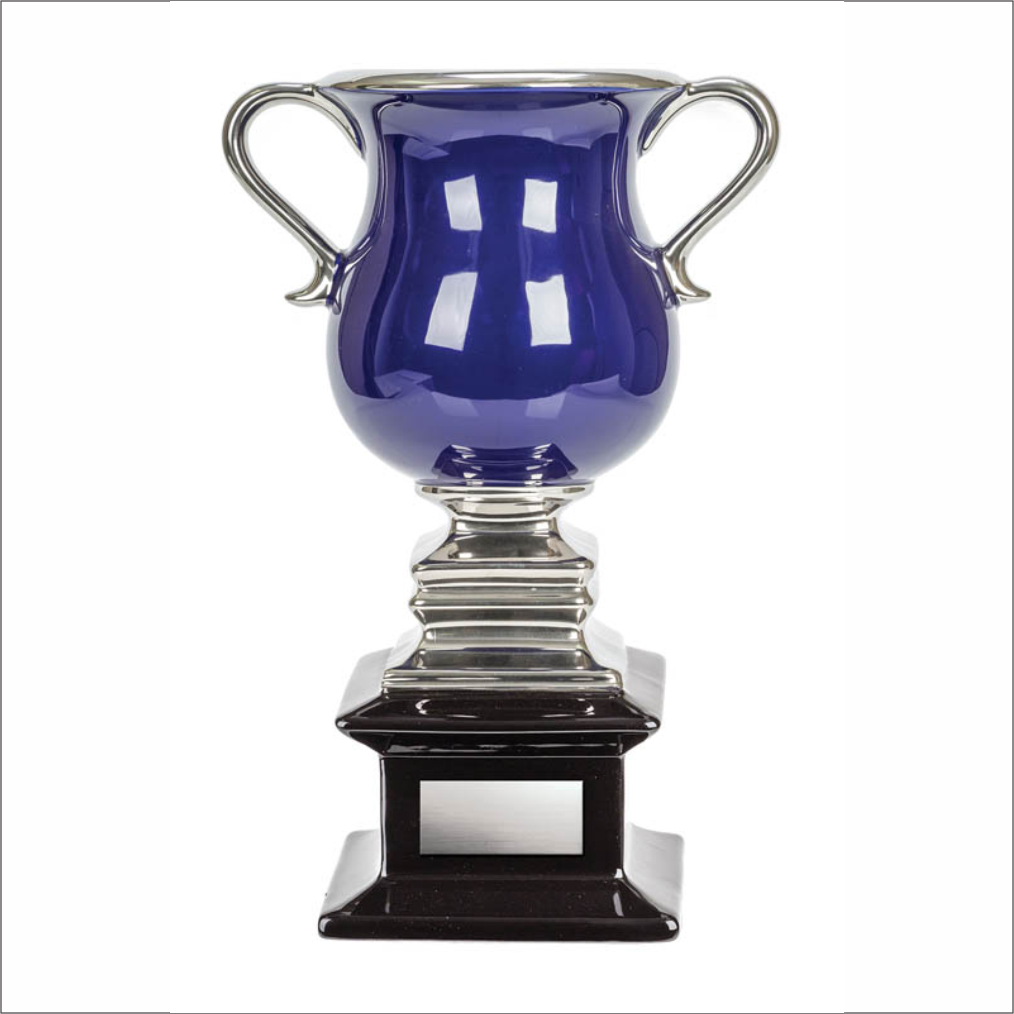 Ceramic Cup - Blue/Silver - Contempo series