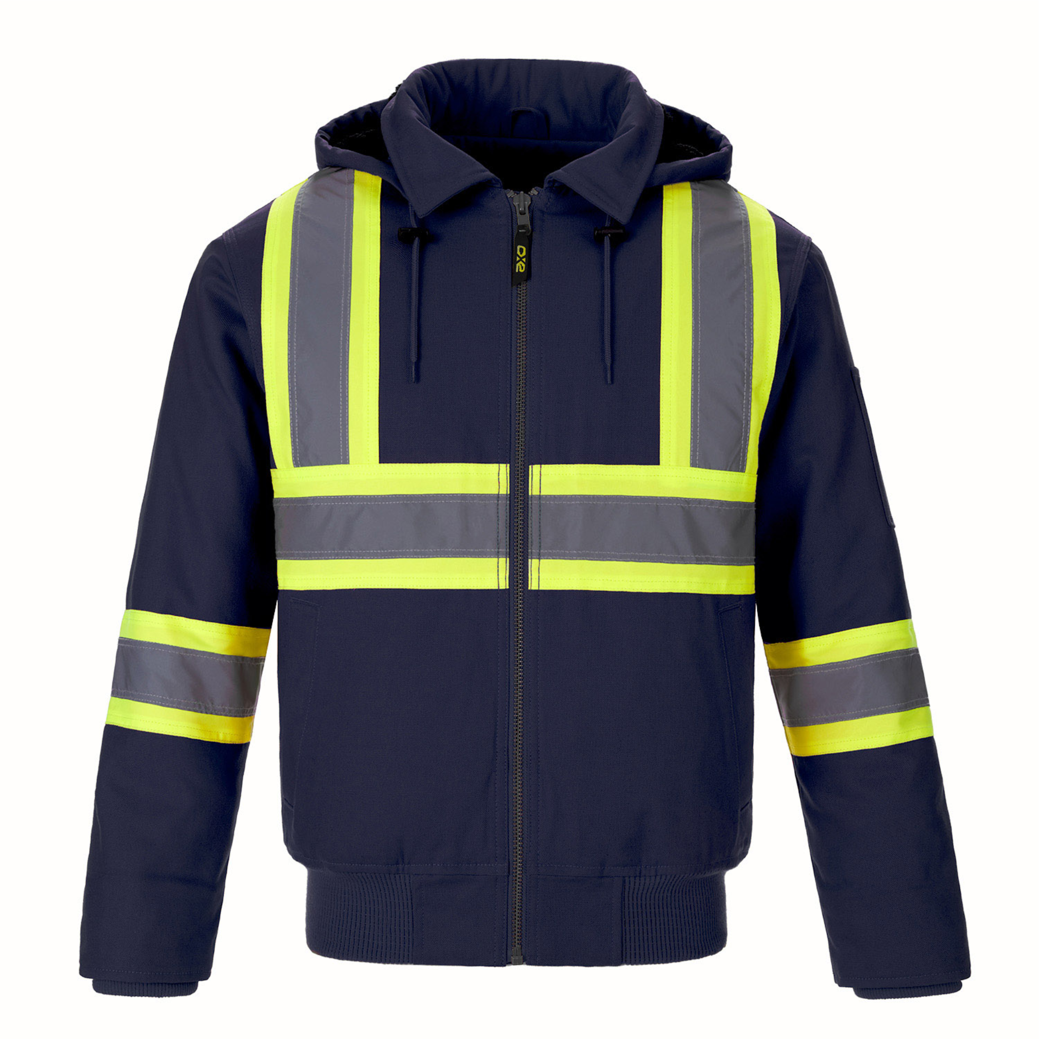 International Hi Vis Bomber Men s Jacket with Sherpa Lining