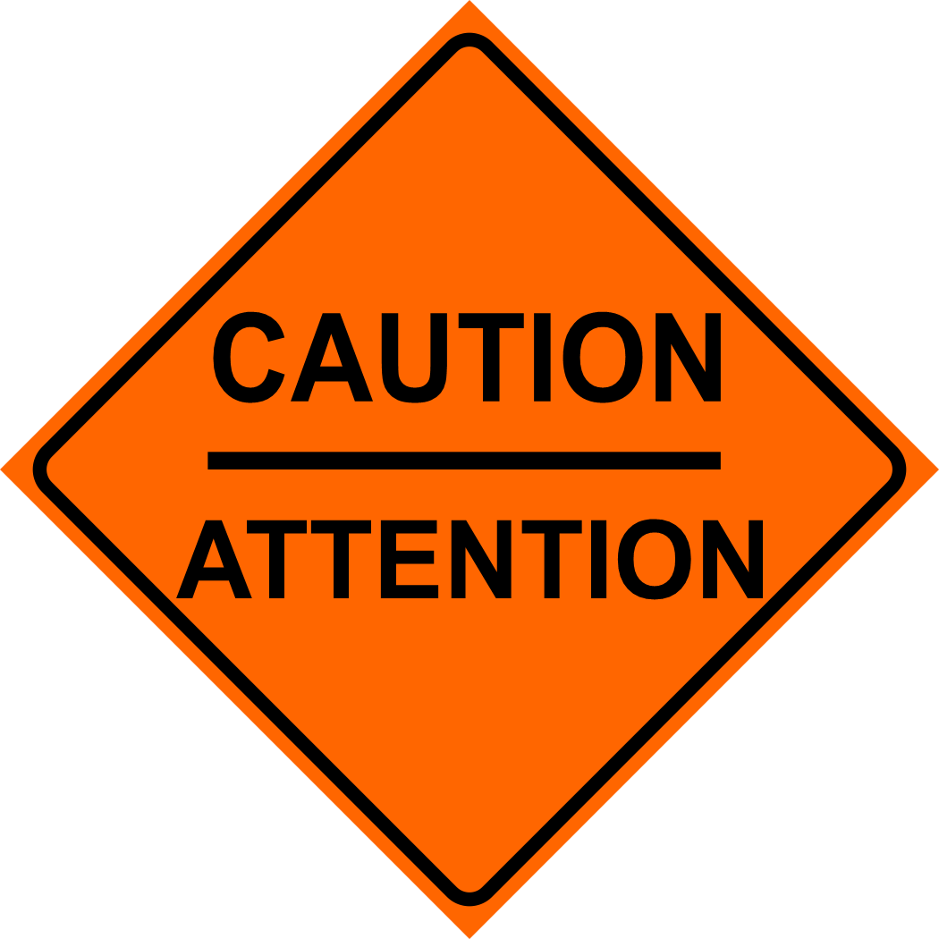 Caution Sign MUTCDC TC-50C
