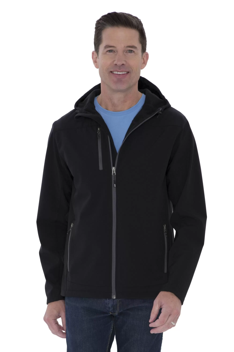 Everyday Hooded Water Repellent Stretch - Soft Shell Men’s Jacket - Coal Harbour J7605