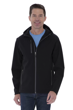 Everyday Hooded Water Repellent Stretch - Soft Shell Men's Jacket - Coal Harbour J7605