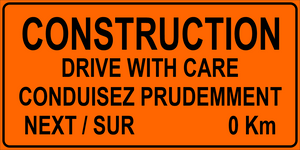 Construction Drive With Care Sign ( xKM ) MUTCDC TC-165B