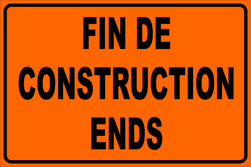 Construction Ends Sign MUTCDC TC-4B