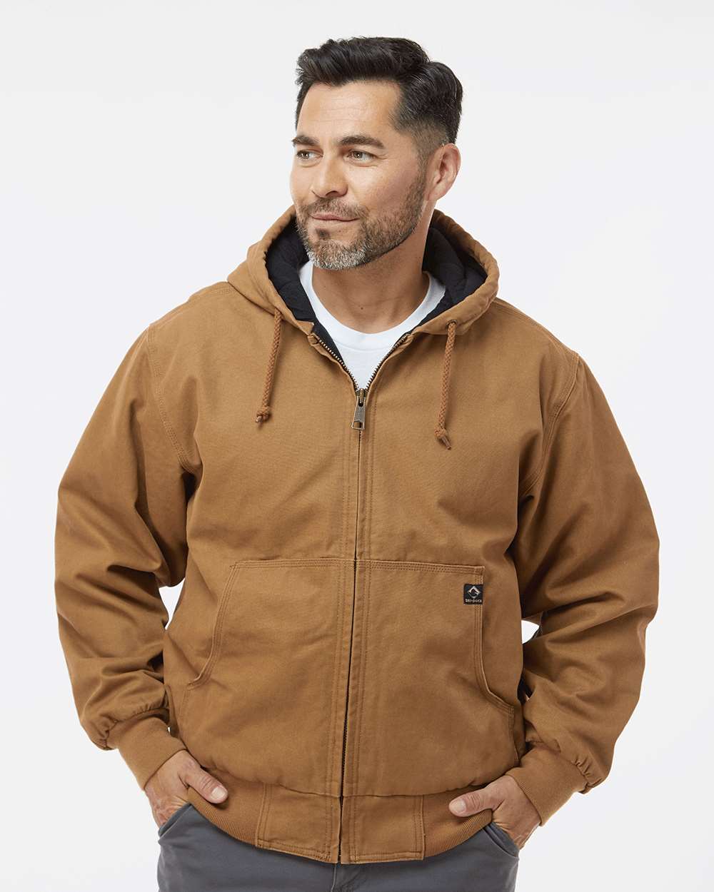 Cheyenne Boulder Cloth™ Hooded Men's Jacket with Tricot Quilt Lining - DRI DUCK 5020