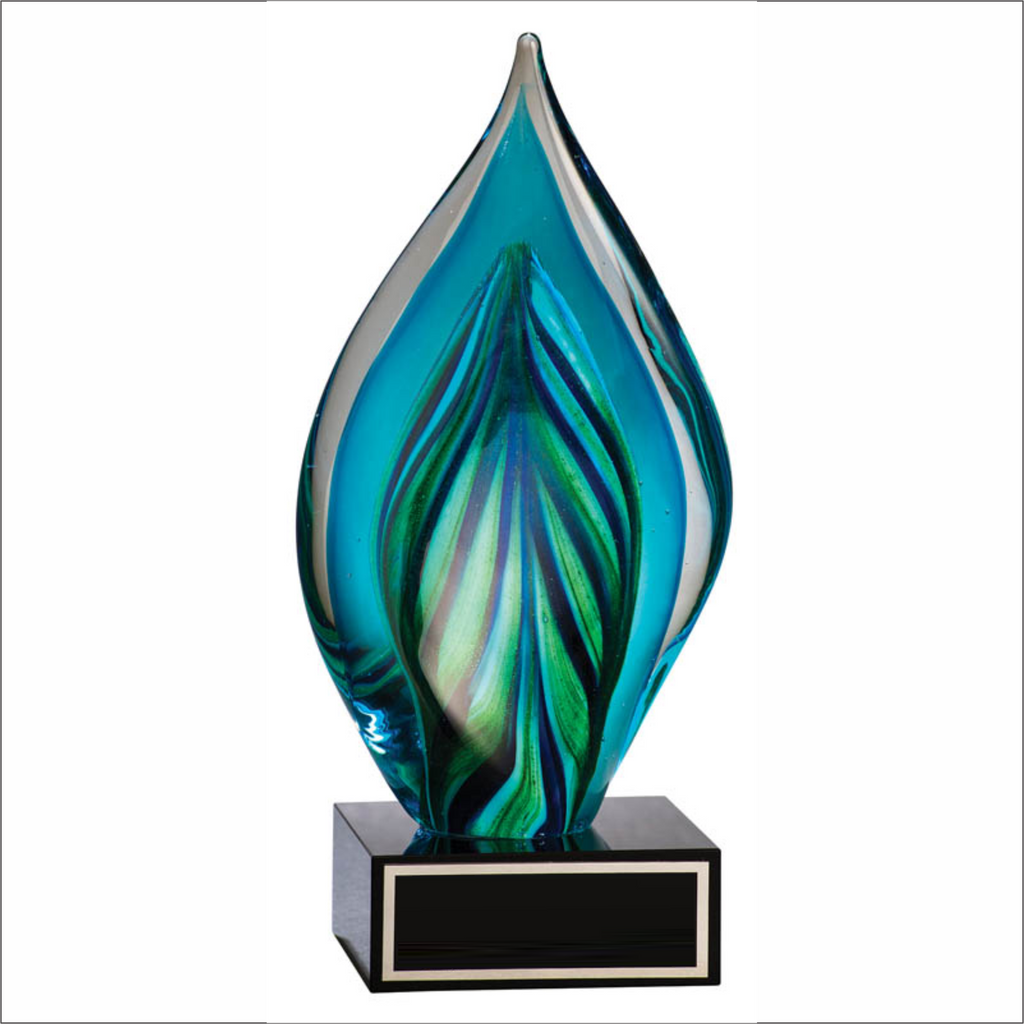 Art Series - Glass Blue Twist Flame