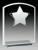 Platinum Series - Glass Plaque With Silver Star