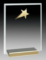Platinum Series - Glass Plaque With Gold Star