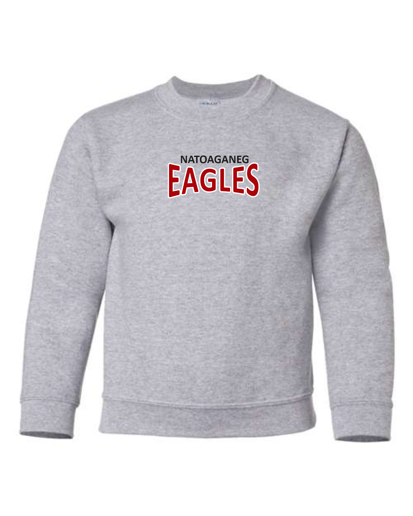 Grey Gildan Heavy Blend Crewneck Sweatshirt - Natoaganeg School 2023-24