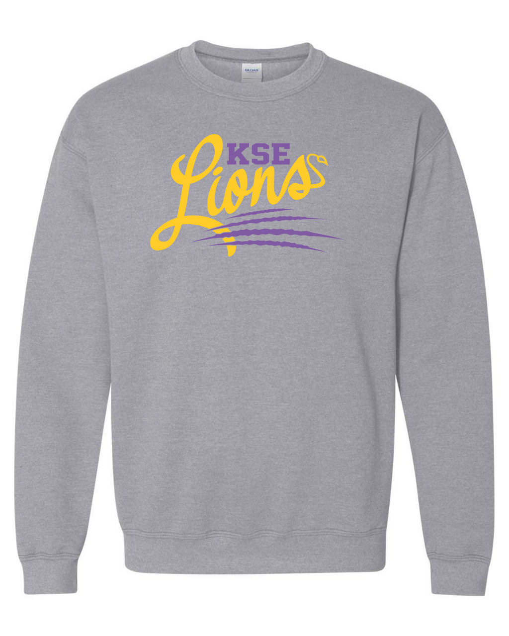 Gildan Heavy Blend Crewneck Sweatshirt - Sport Grey - King Street Elementary School 2023-24