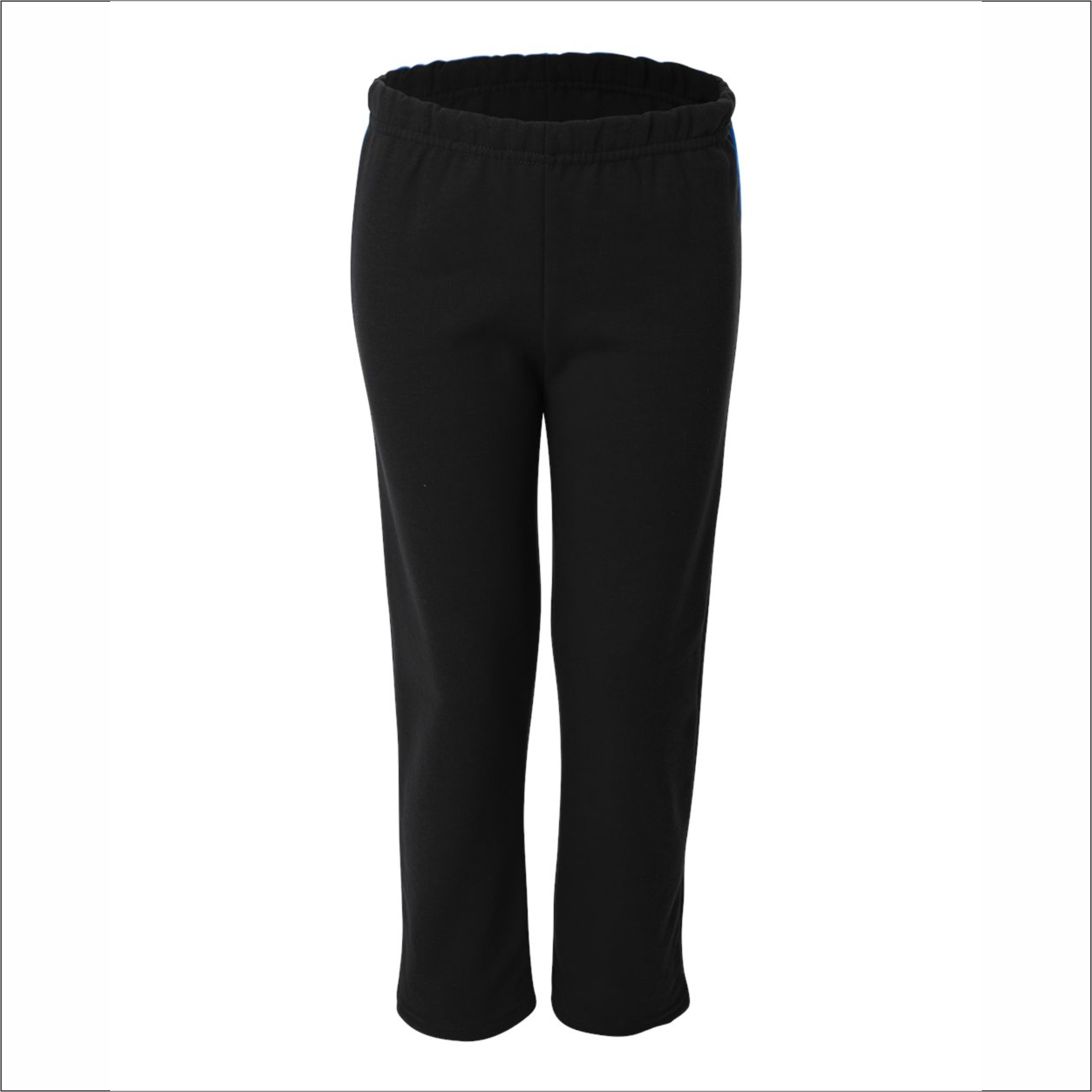 Youth Black Sweatpants - Open-Bottom - Gildan 18400B