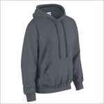 Dark Heather Adult Hoodie - Cotton - Gildan 18500