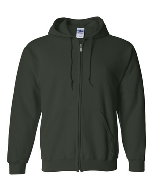 Adult Full Zip Hoodie Cotton Polyester Gildan 18600 River Signs