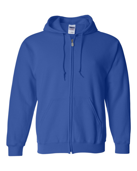 Adult Full-Zip Hoodie - Cotton/Polyester - Gildan 18600 – River Signs