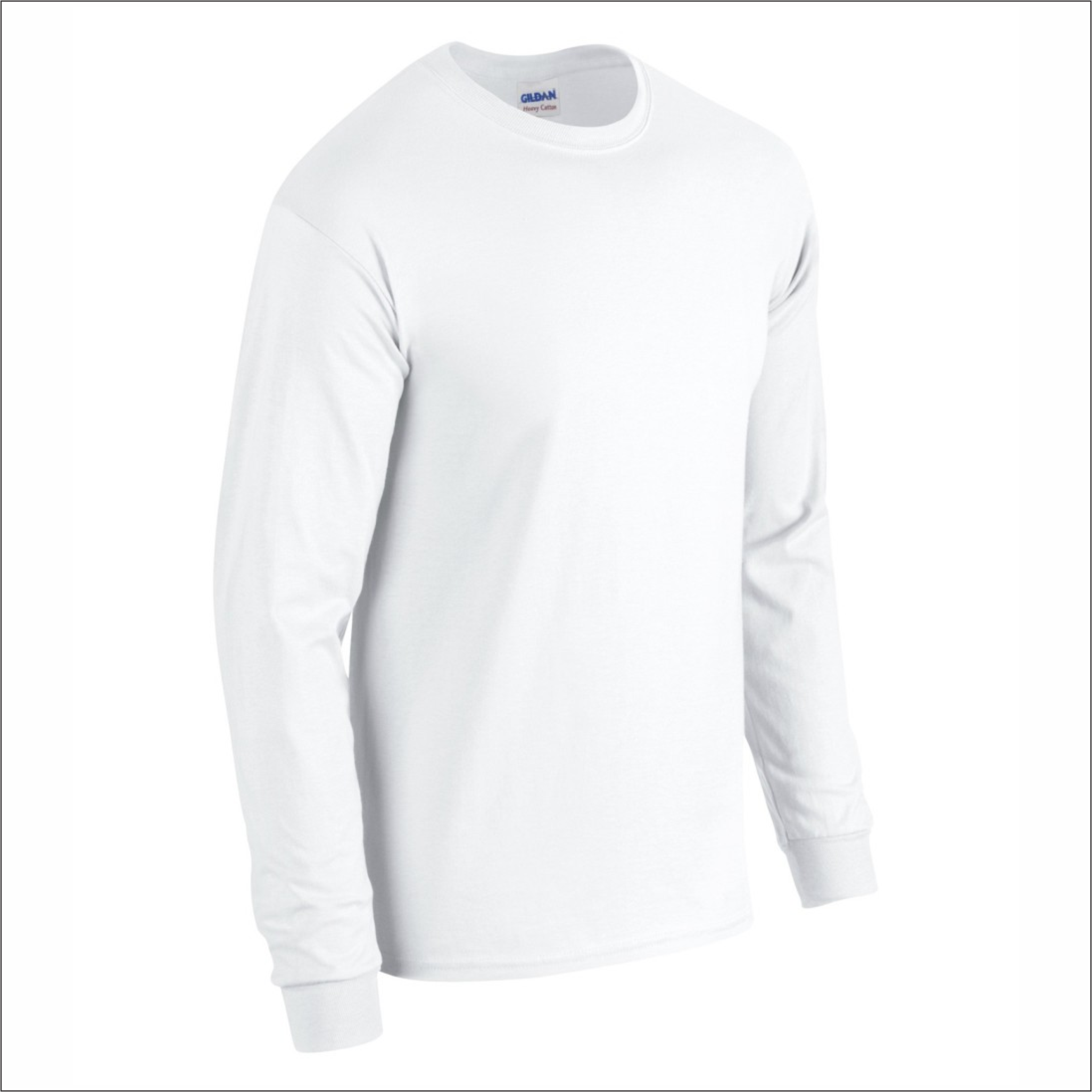 Mens Long Sleeve Shirt - Cotton - Gildan 5400