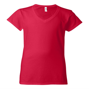 Ladies T-Shirt - Softstyle Cotton V-Neck - Gildan 64V00L