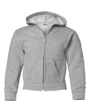 Youth Full-Zip Hoodie - Cotton/Polyester - Gildan 18600B