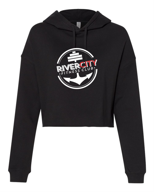 River City Fitness - Black Crop Hoodie