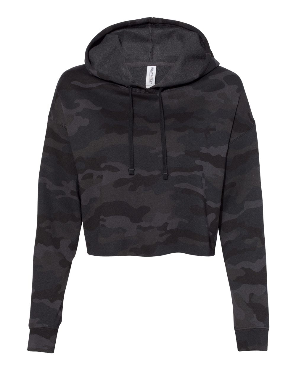Lightweight Crop Hooded Ladies Sweatshirt - Independent Trading Co. AFX64CRP