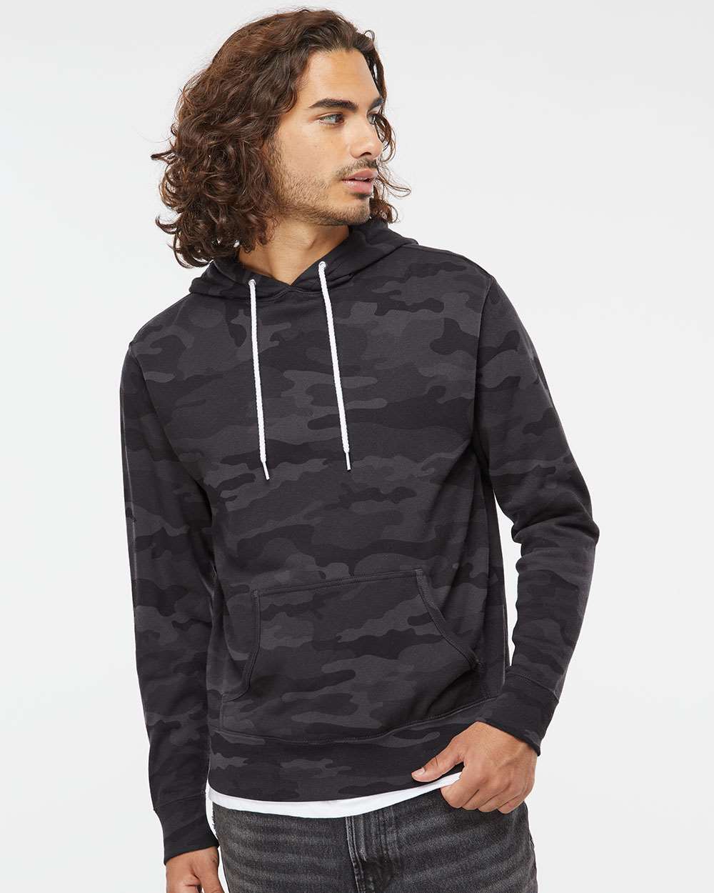 Lightweight Hooded Men's Sweatshirt - Independent Trading Co. AFX90UN