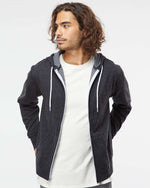 Lightweight Full-Zip Hooded Men’s Sweatshirt - Independent Trading Co. AFX90UNZ