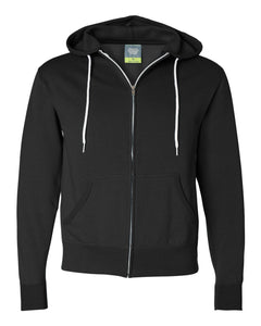 Lightweight Full-Zip Hooded Men's Sweatshirt - Independent Trading Co. AFX90UNZ