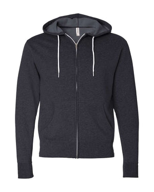 Lightweight Full-Zip Hooded Men's Sweatshirt - Independent Trading Co. AFX90UNZ