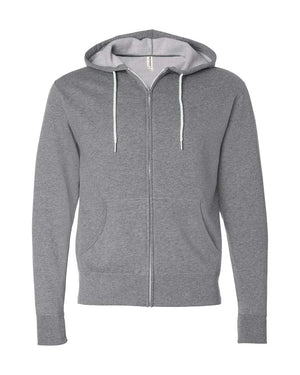 Lightweight Full-Zip Hooded Men's Sweatshirt - Independent Trading Co. AFX90UNZ