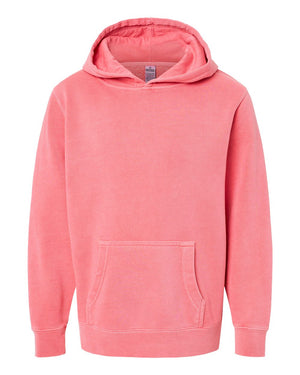 Midweight Pigment-Dyed Hooded Youth Sweatshirt - Independent Trading Co. PRM1500Y