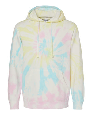 Midweight Tie-Dyed Hooded Men's Sweatshirt - Independent Trading Co. PRM4500TD